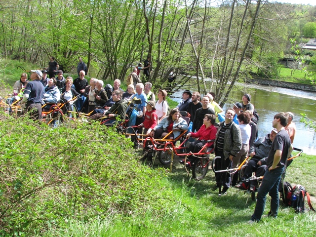 randonnée sportive avec joëlettes, Hotton, 2012